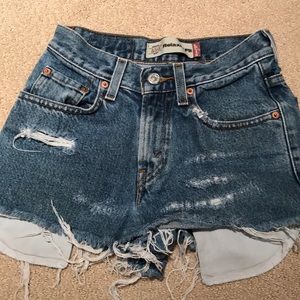Levi high waisted shorts! Hand made!